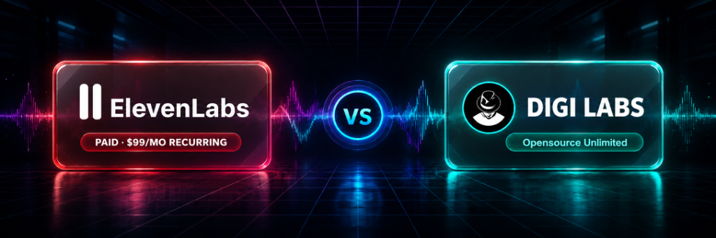 DIGI LABS vs ElevenLabs - Sovereign Open Source Voice Studio