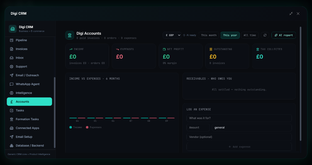 Offline Financial Ledger, Tax P&L & Balance Sheet