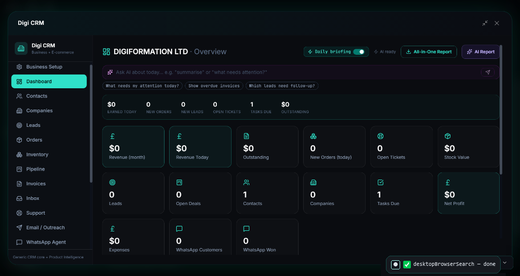 Executive Pipeline & Real-Time Orders Command