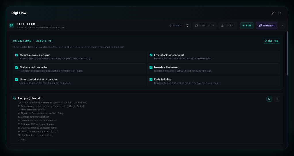 Always-On Autonomous Business Workflows