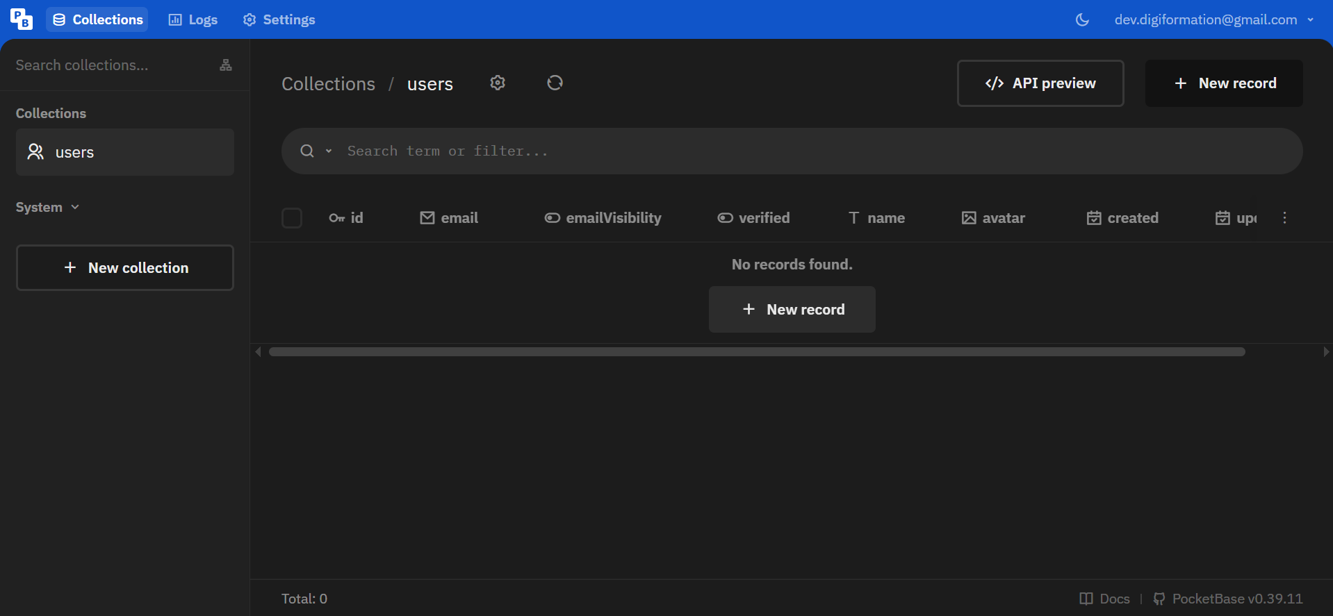PocketBase Full-Stack Backend screenshot preview